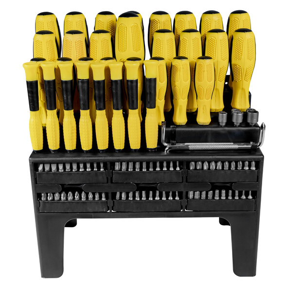 Screwdriver and bit set, 100 pieces.