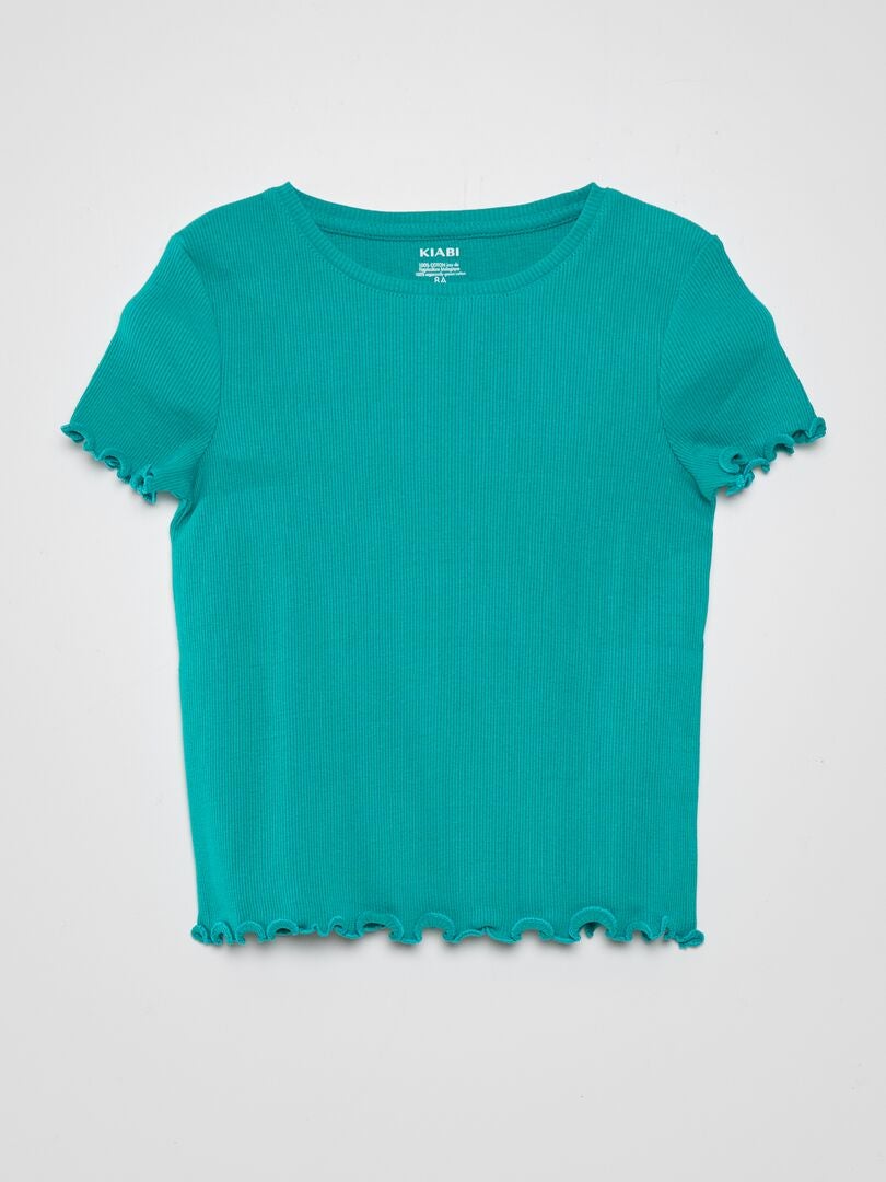 Camiseta de canalé - VERDE