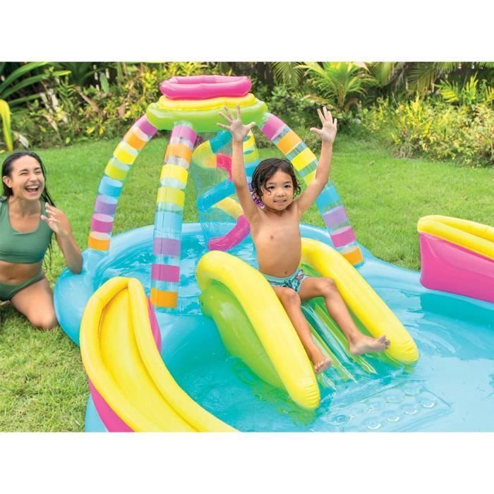 Zona de juegos hinchable - Intex - Arcoíris - Ovalada - Exterior - PVC - 295x191x109cm