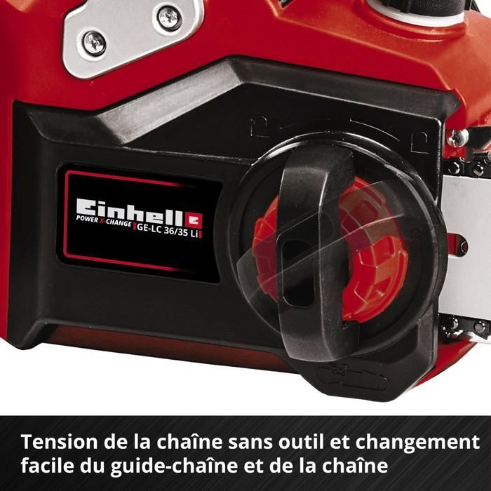Motosierra inalámbrica profesional Einhell GP-LC 36/35 Li- Solo PXC (36 V, capacidad de corte de 33 cm). Se suministra sin batería ni cargador.