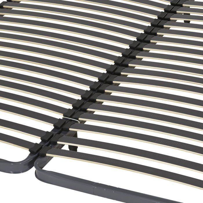 Sommier + jeu de pieds 80+80x200 Epsilon 2x21 lattes