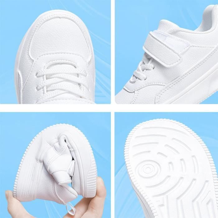 Zapatillas INSFITY para niños - Zapatillas clásicas con cierre de velcro y suela gruesa antideslizante - Negras