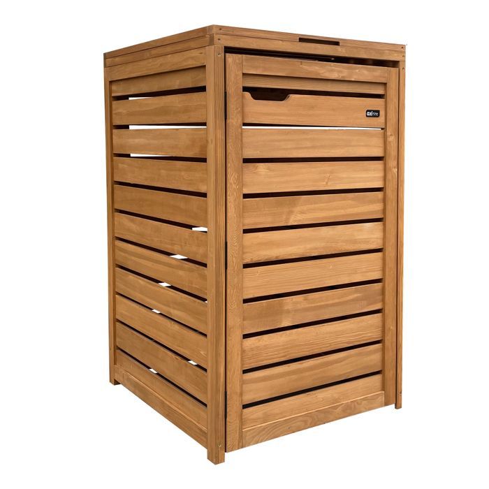 AXI Lex Cache Poubelle en Bois Marron - Abri poubelle pour 1 conteneur - Max. 240L - Abri Poubelle Extérieur avec Excellente
