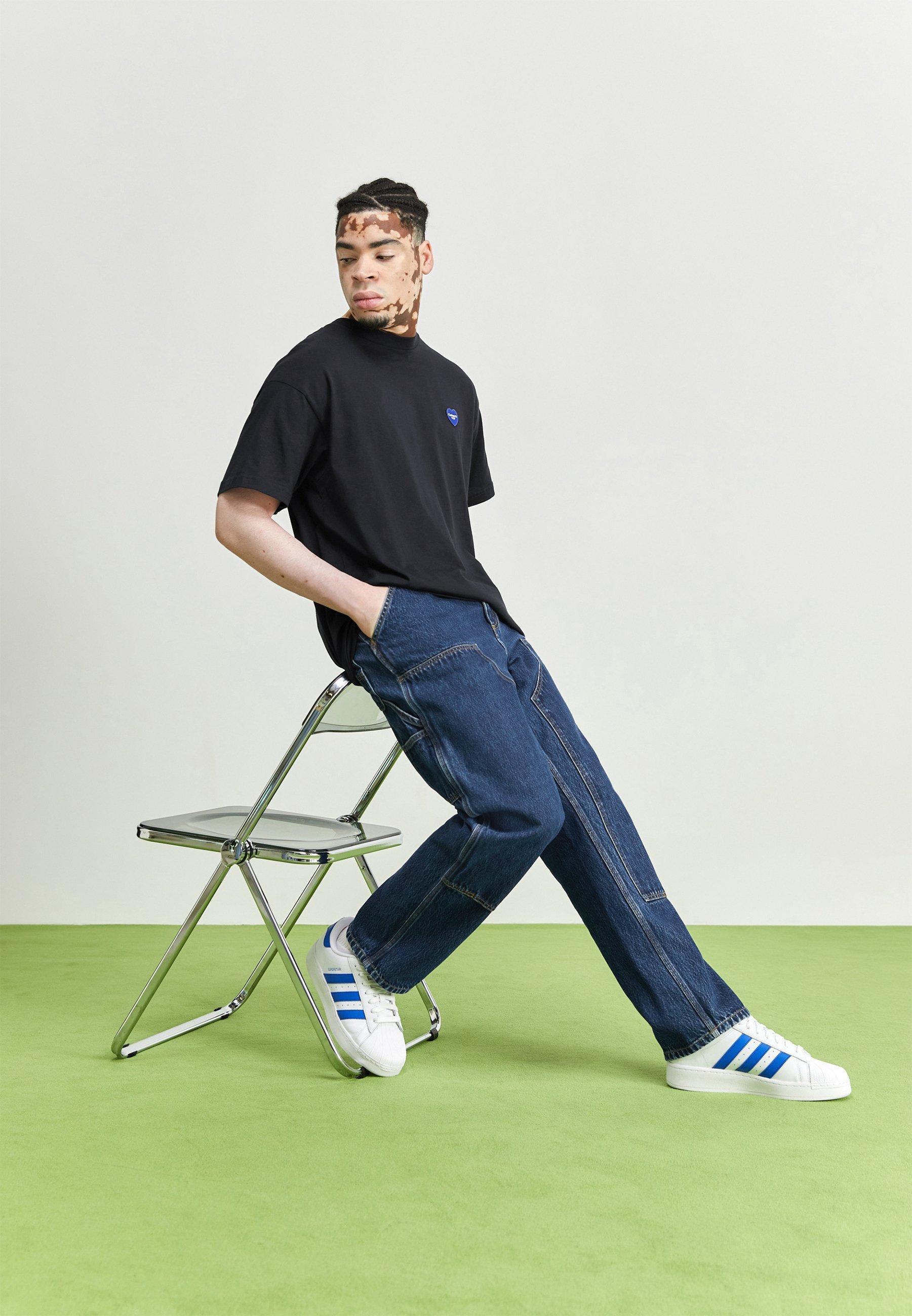 Pantalon Carhartt WIP à double genou - Jean à jambes droites - Délavé bleu