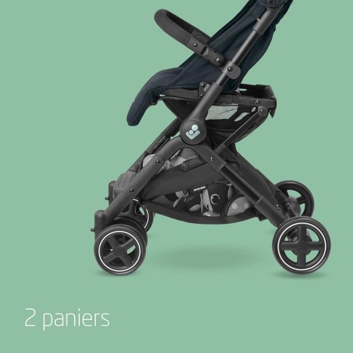 MAXI-COSI Lara 2 Ultra Compact klapvogn, fra fødsel til 4 år, op til 22 kg, nem at folde sammen, Essential Graphite