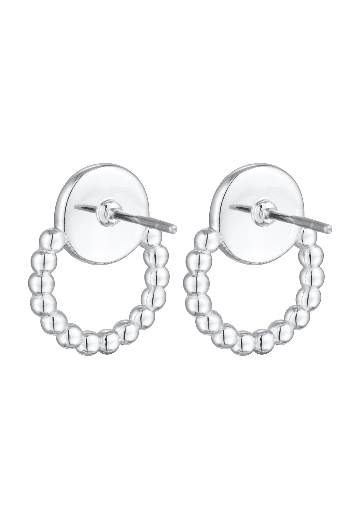 Elli Femmes Clous d'oreilles Plaquette Design Géo Couleur Argent