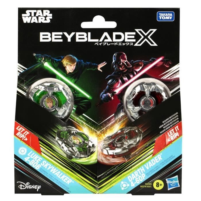 Beyblade X Multipack: Luke Skywalker 4-80B vs. Darth Vader 4-60B, Star Wars, Ages 8+