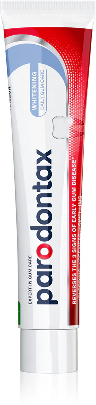 Pasta de dentes Parodontax Whitening para combater o sangramento gengival.
