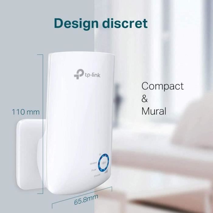 Ripetitore WiFi - TP-LINK - Amplificatore WiFi N300 - Estensore WiFi, Booster WiFi - 1 Porta Ethernet - TL-WA850RE