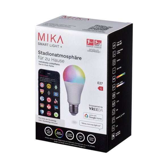 Bec inteligent LED pentru fotbal MIKA E27