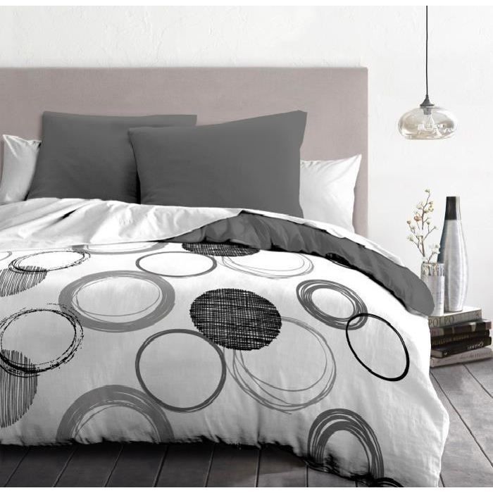 Set copripiumino in microfibra Audace - 1 copripiumino 220 x 240 cm + 2 federe 63 x 63 cm - Grigio chiaro