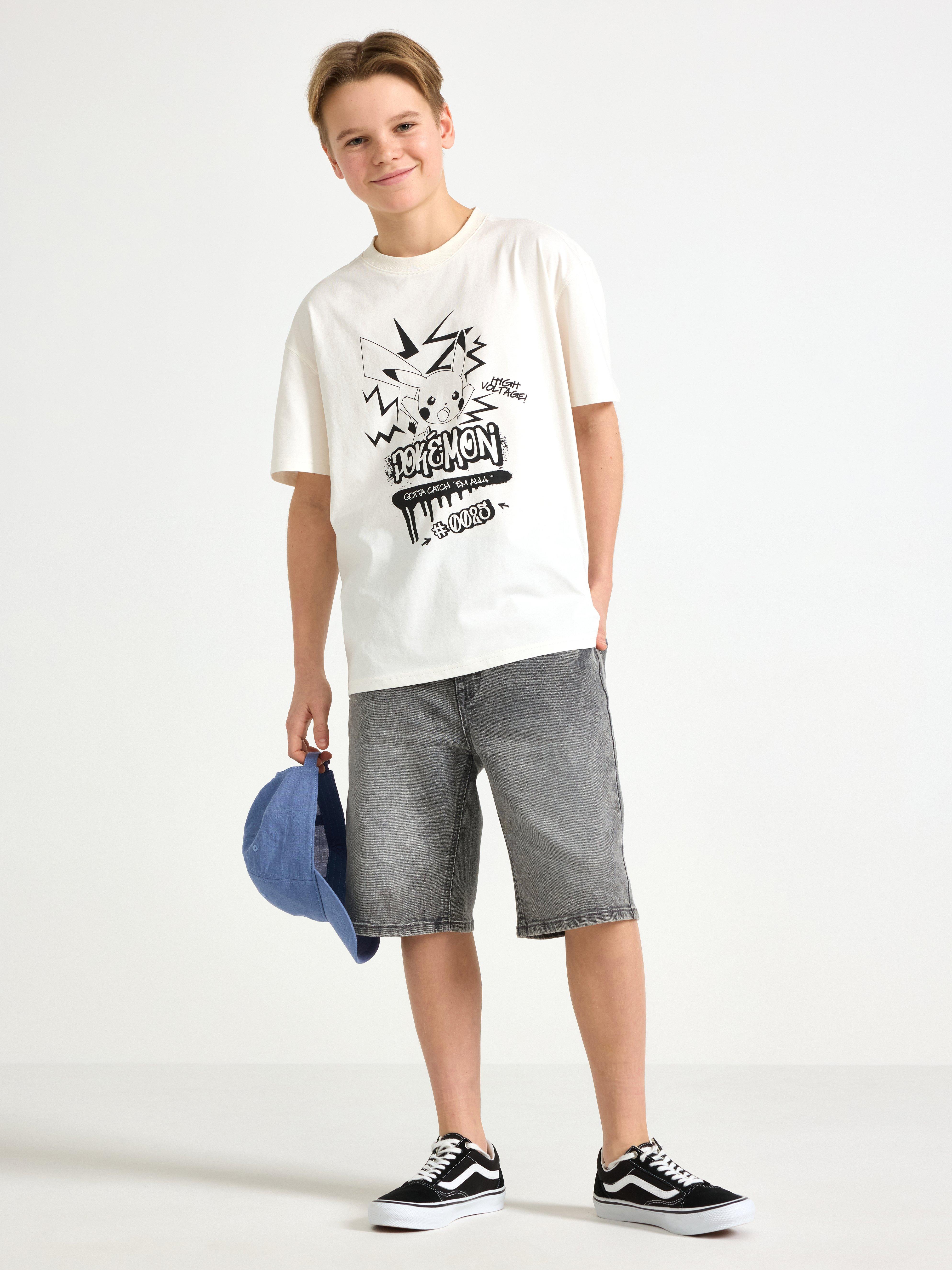Camiseta Pokémon Off White