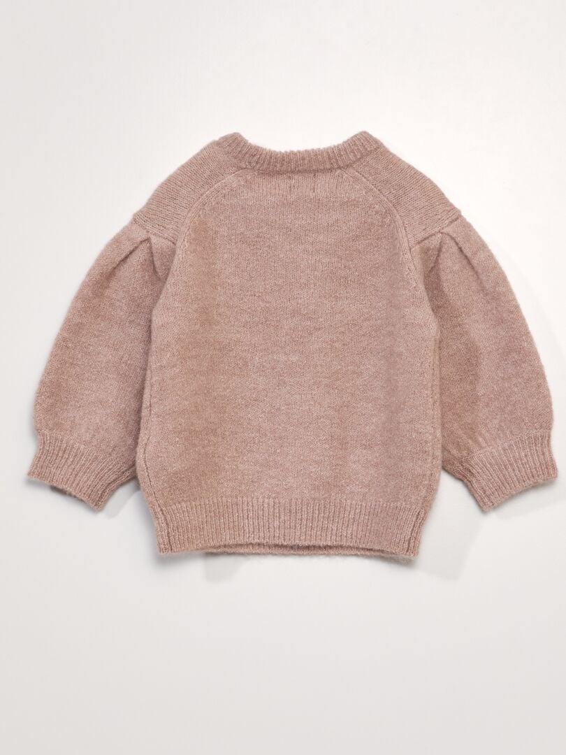 Suéter de tricô estampado - ROSA