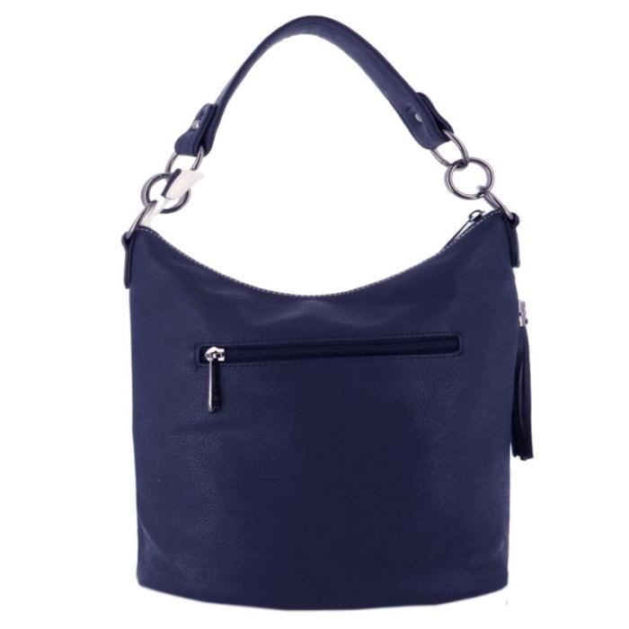 Sac Bandoulière Femme Gallantry - Bleu - Paillette Multicolore - Bandes Strass Brillant