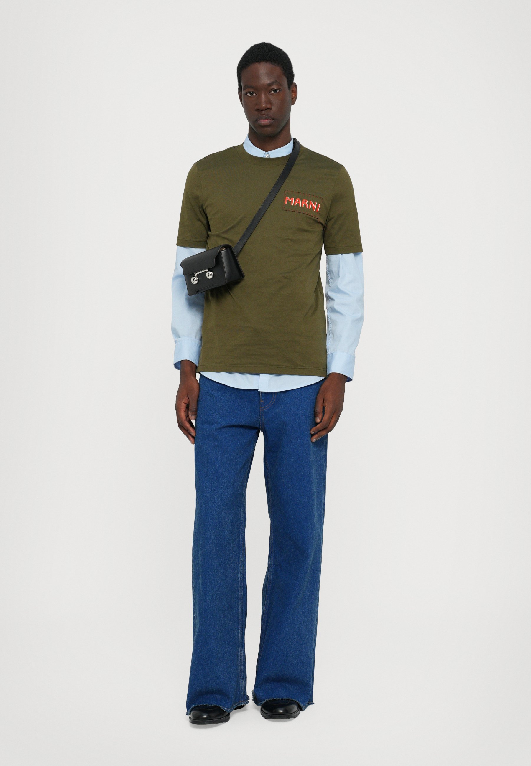T-shirt Marni con stampa - verde salvia intenso