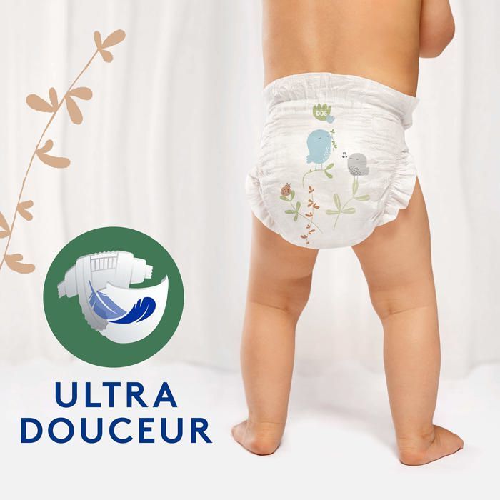 Lotus baby - 9625 - Douceur Naturelle - Couches Taille 4 (7-12 kg) Pack 1 mois - 148 Unite,Blanc