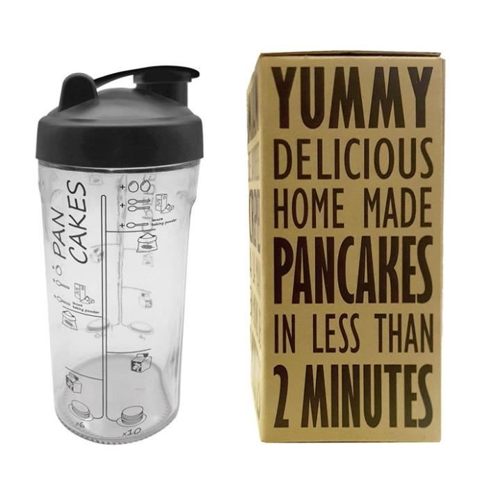 Coctelera para panqueques y crepes - Cookut - Yum - Transparente - Negro - Vidrio