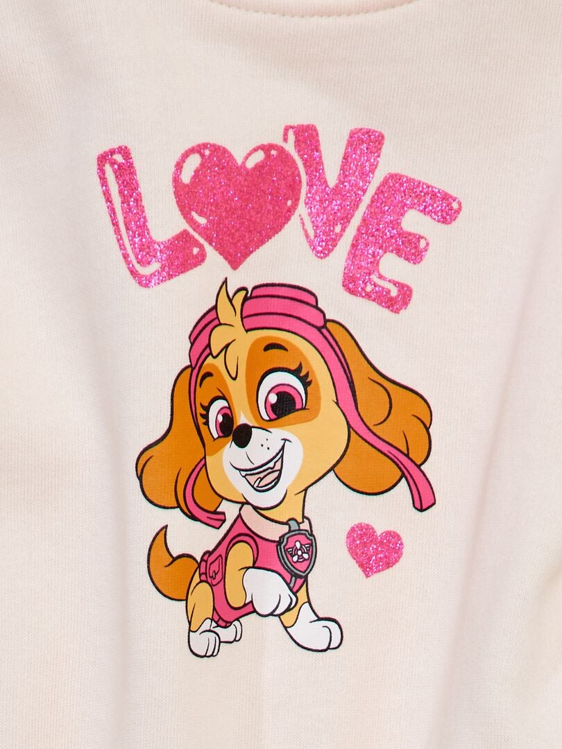 Paw Patrol sweatshirt met ronde hals - Roze
