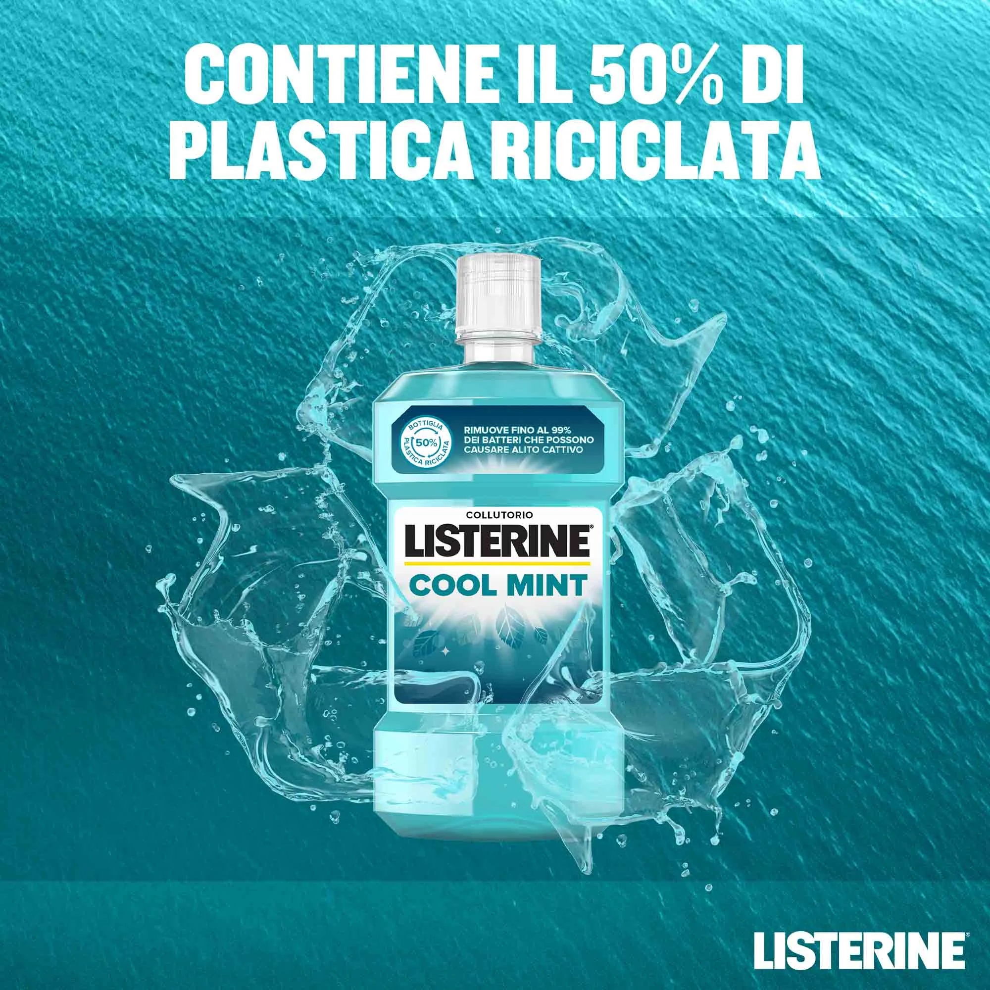 LISTERINE Listerine Coolmint Mundspülung gegen Zahnbelag 500 ml – Atemerfrischer
