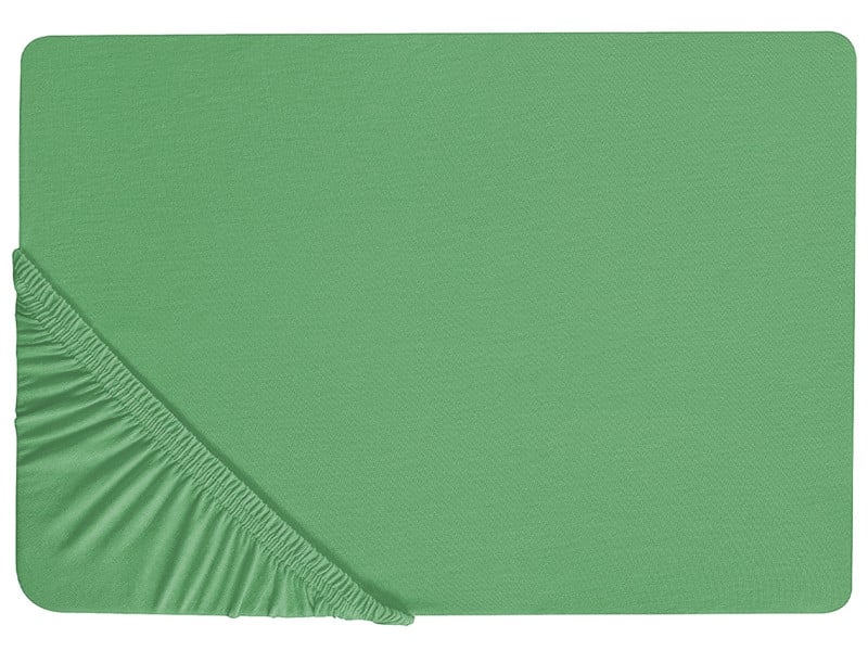 Bawełniane prześcieradło 160x200 cm zielone