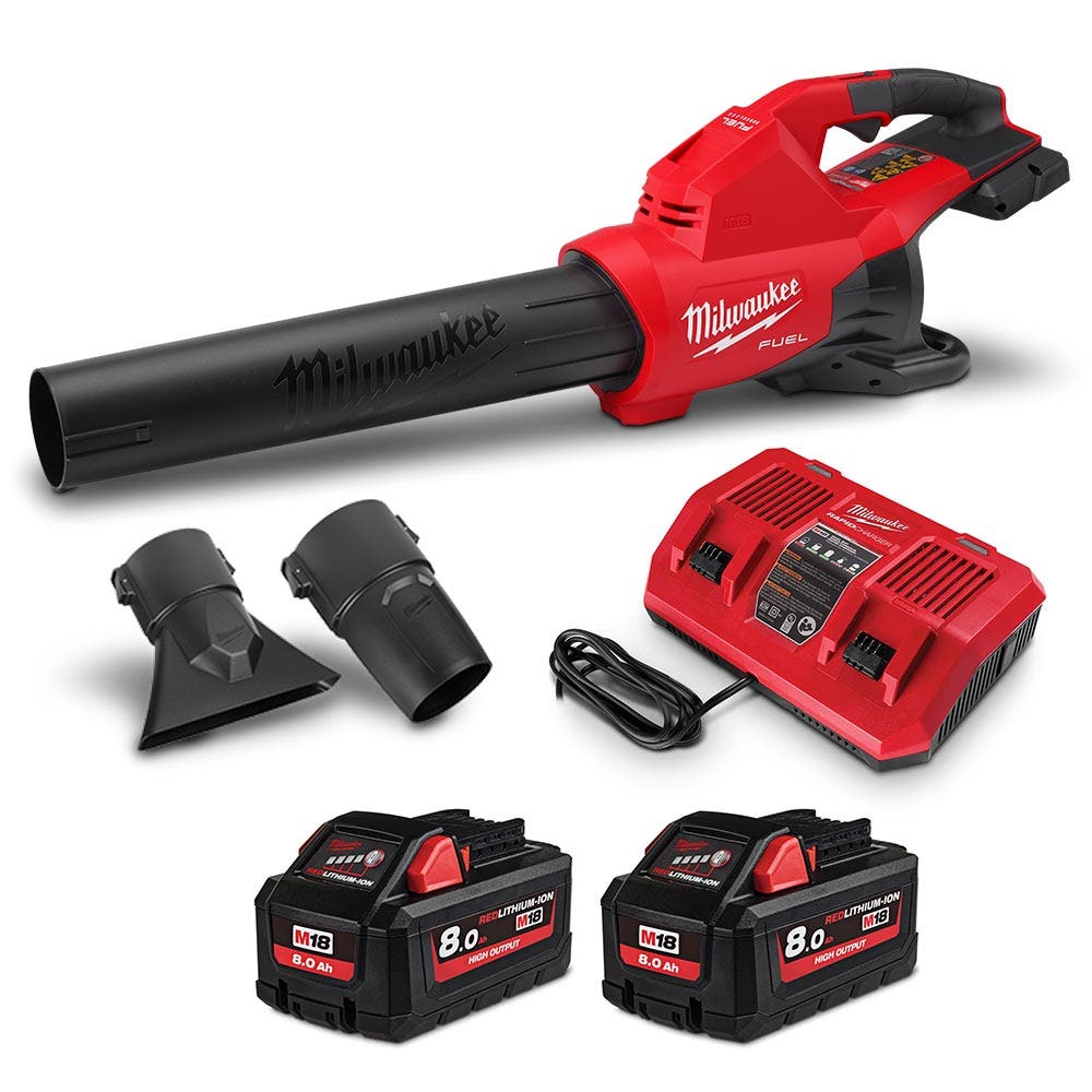 MILWAUKEE 18V FUEL™ -puhallinsarja kahdella 8,0 Ah:n akulla M18F2BL802