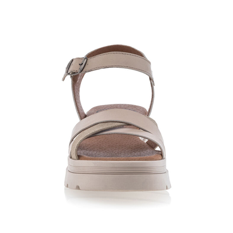Beige sandaler / åben tå sko til kvinder