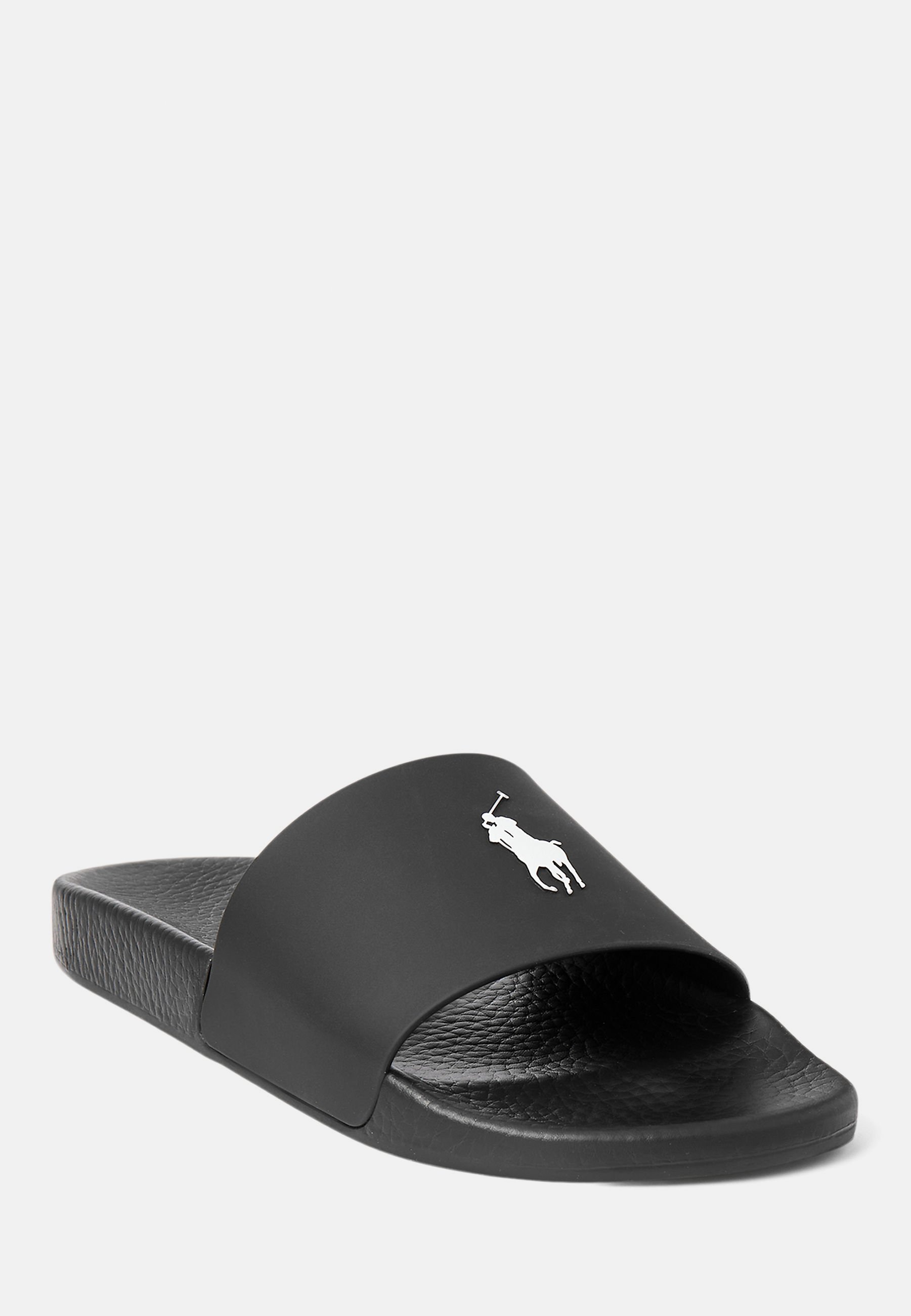 Claquettes Polo Ralph Lauren SIGNATURE PONY SLIDE - Claquettes de piscine - noires