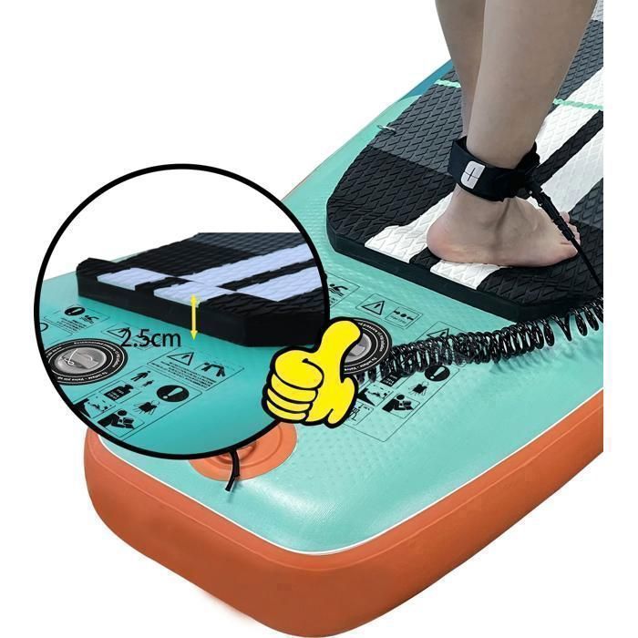 Stand up Paddle Gonflable Planches gonflables, 330 x 76 x 15 cm, jusqu'à 150 kg Vert menthe