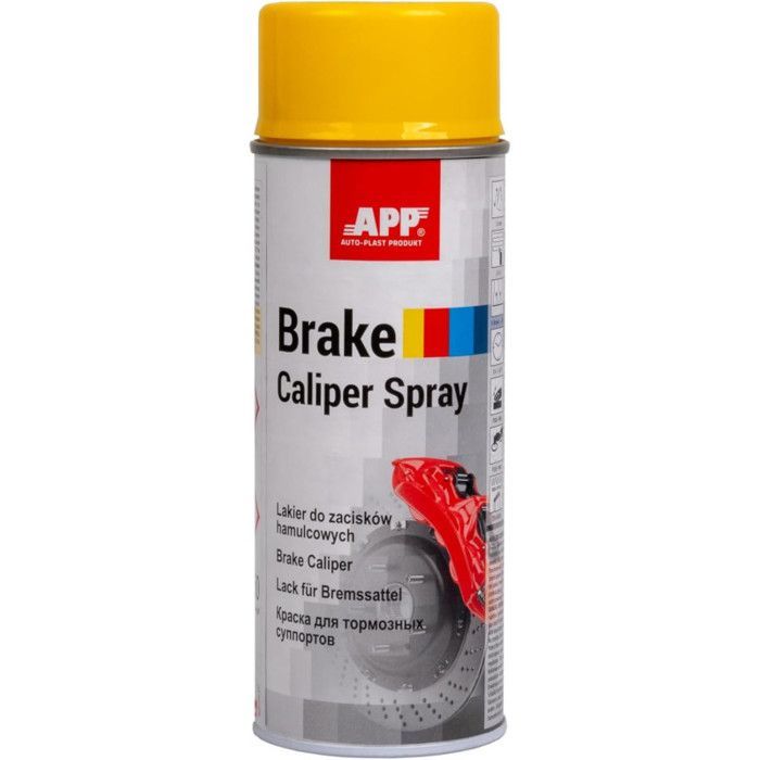 Spray paint - Yellow - For brake calipers - Heat resistant - APP - 400ml