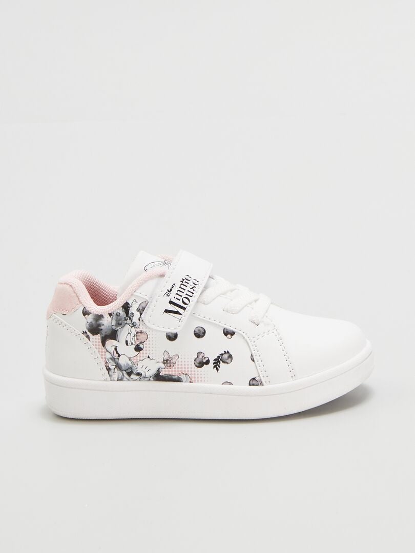 Minnie Mouse sneakers met klittenbandsluiting - WIT