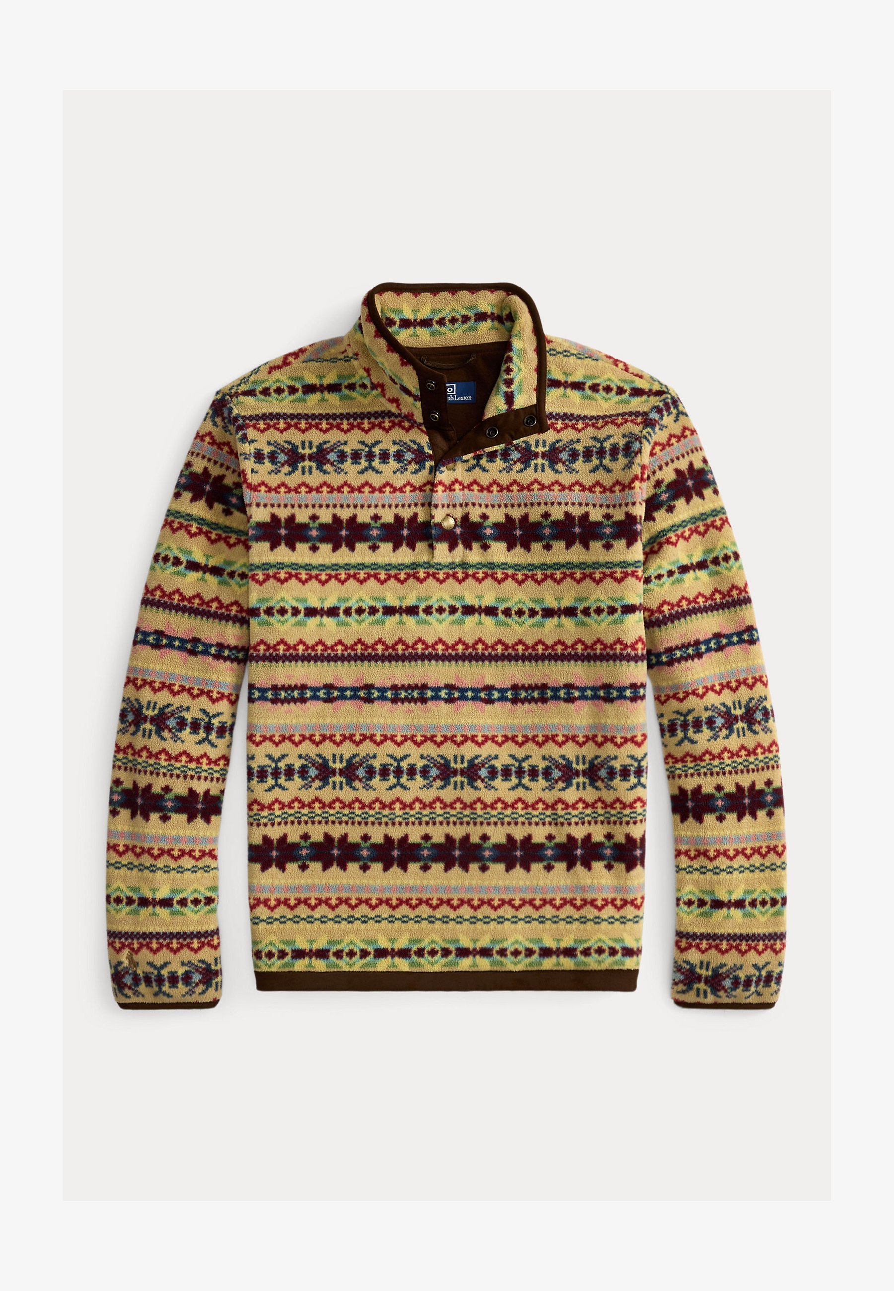 Maglione in pile Polo Ralph Lauren ispirato alle Fair Isle - Maglione in pile - combinazione cammello