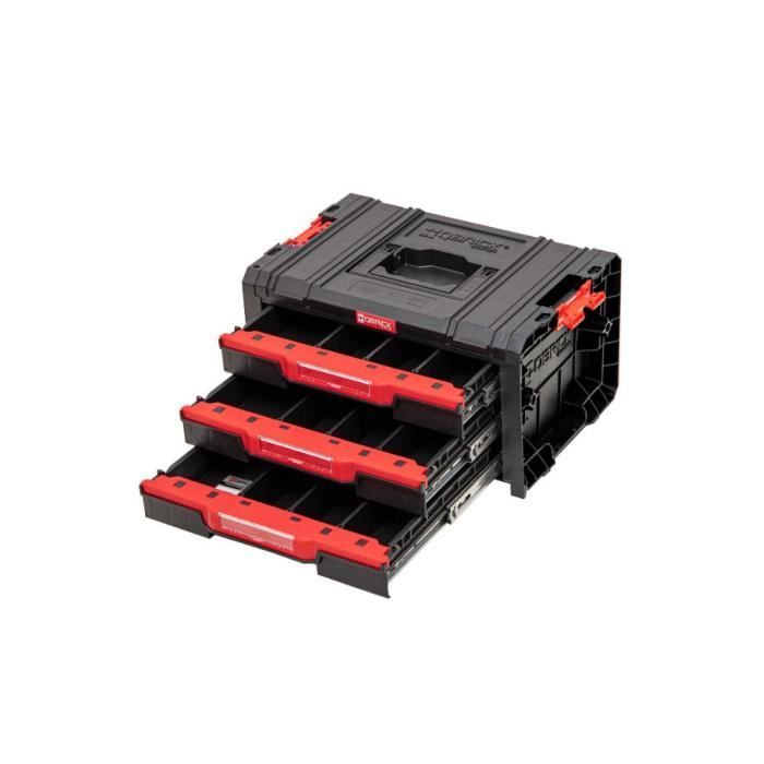 Qbrick System PRO 2.0 Werkzeugkasten mit 3 Schubladen, Basis-Werkzeugkasten mit Schubladen