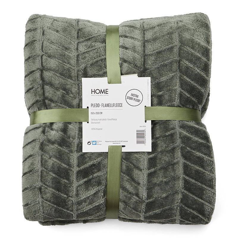 Hemmatta 150x200 cm flanellfleece grön