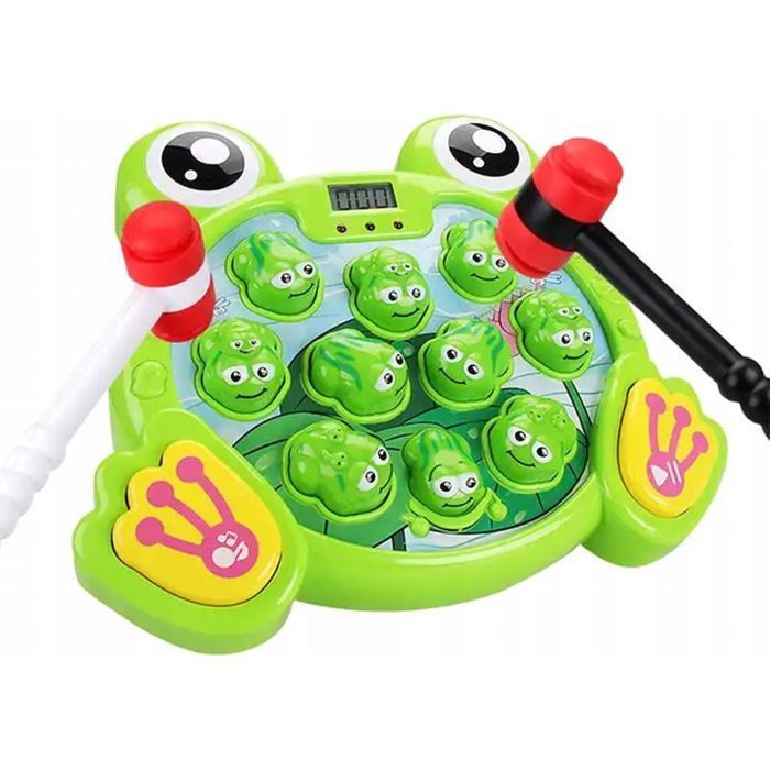 Macchina arcade per bambini Leantoys con martello - Gioco interattivo per bambini dai 3 anni in su, verde