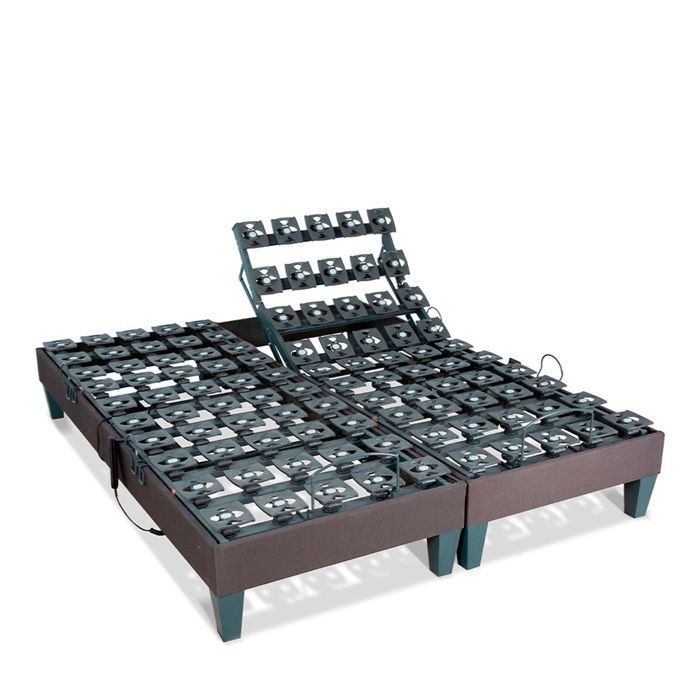 Juego de 2 bases de cama eléctricas Mondor, 2 x 90 x 200 cm, con somier de láminas.