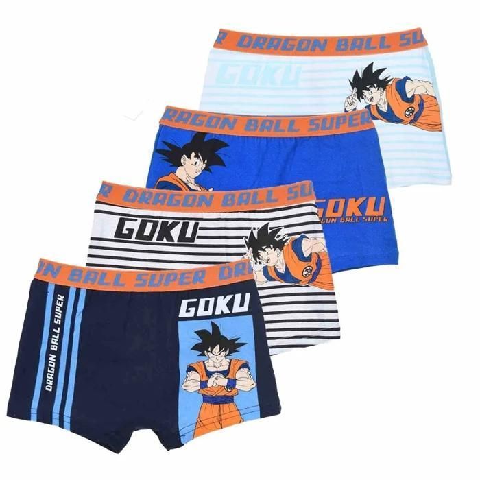 Confezione da 4 boxer da ragazzo in cotone con stampa Dragon Ball Super 