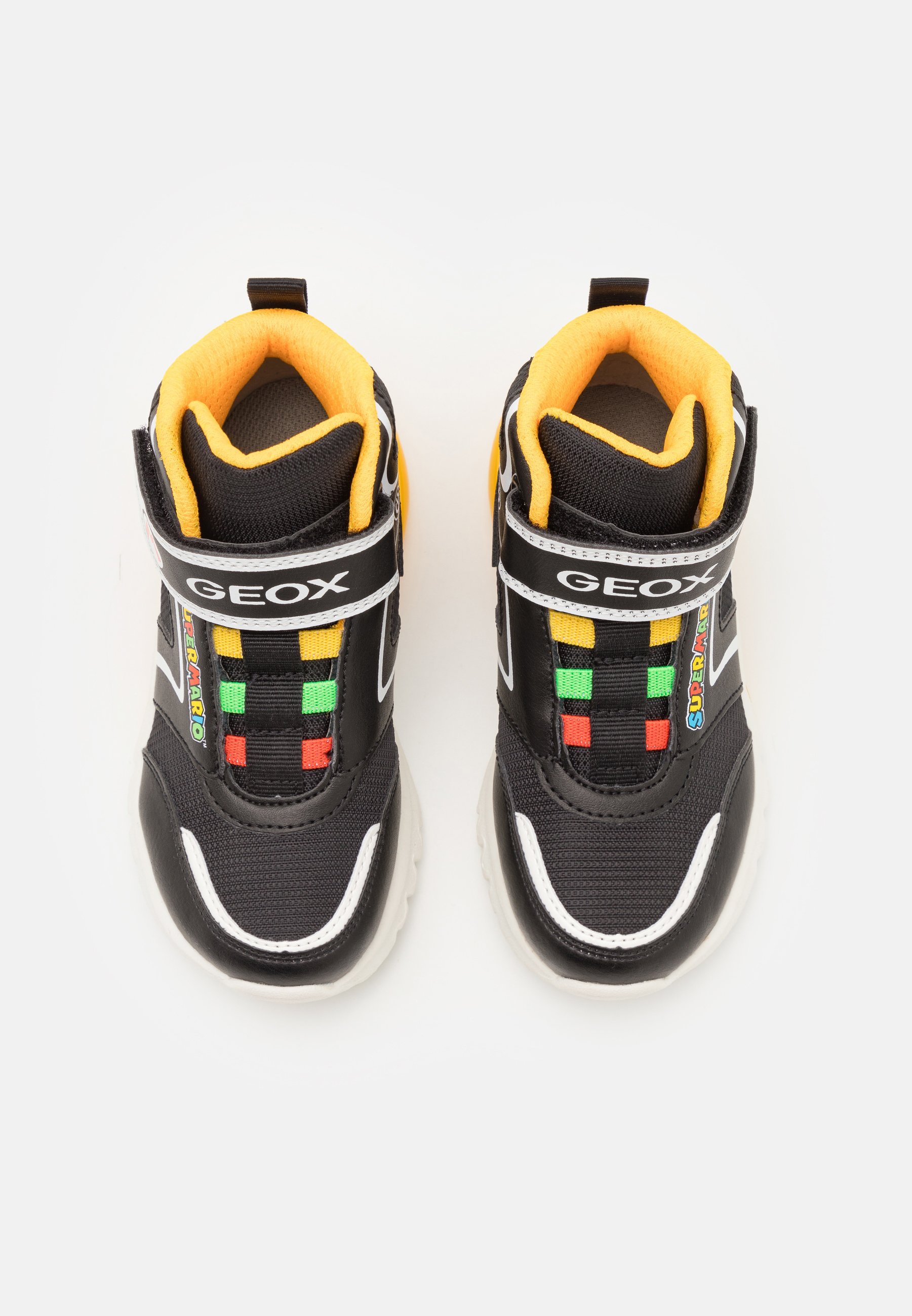 Botas clássicas Geox SUPER MARIO CIBERDRON BOY COM LUZES - preto/amarelo