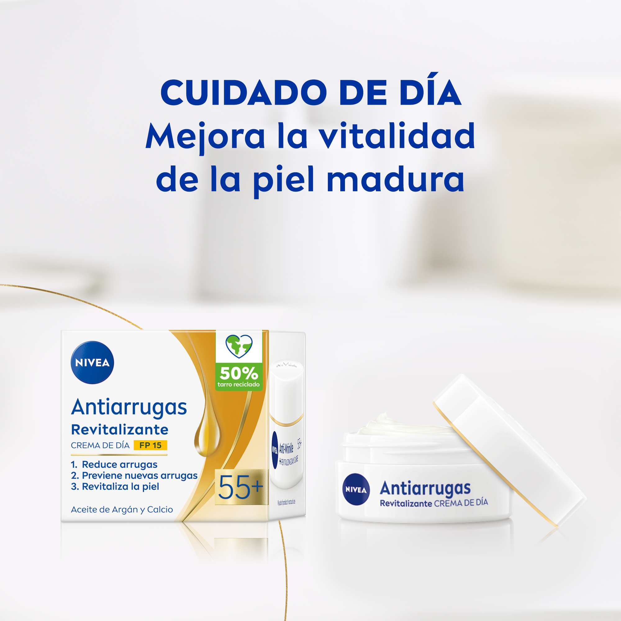 Gaivinamasis dieninis kremas nuo raukšlių SPF 55 Veido drėkikliai