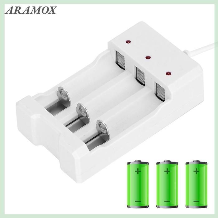 ARAMOX Charger A03 ABS White ABS Résistance à Haute Température 3 Emplacements USB pour la Charge de video videoprojecteur