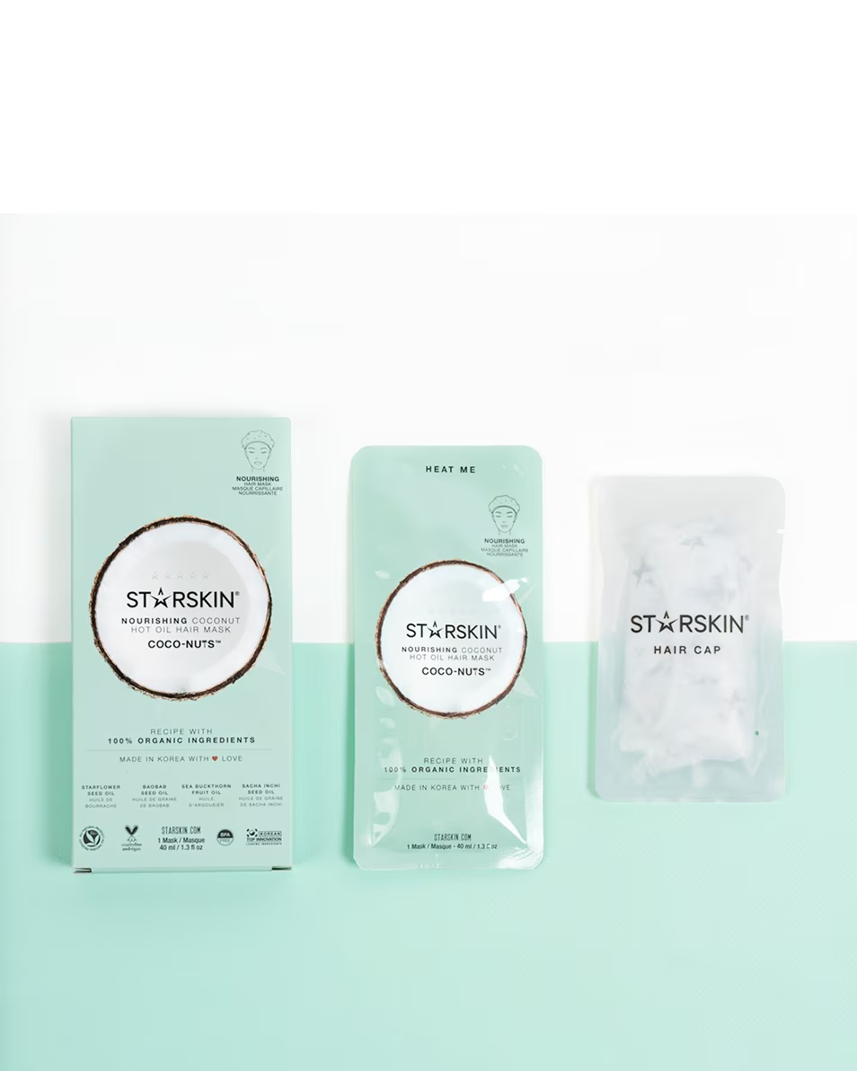 MASCA DE PĂR CU ULEI FIERBINTE HRĂNITOARE STARSKIN ESSENTIALS COCO NUTS™