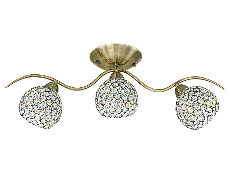 Lampa sufitowa Mewa 3-punktowa metalowy złoty