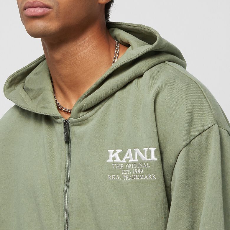 Retro Oversized Kapuzenpullover mit Reißverschluss