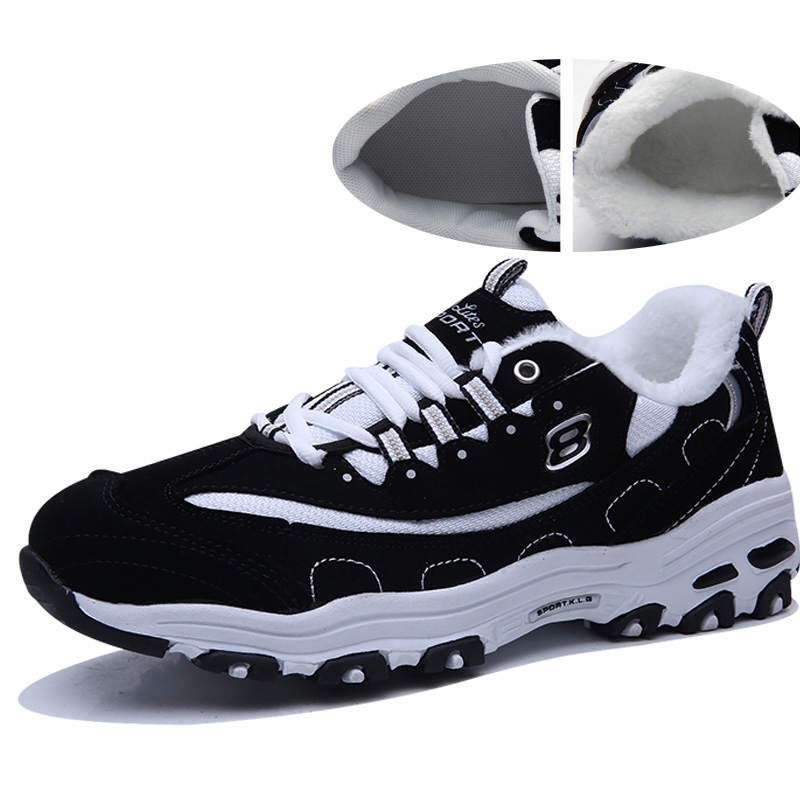 Chaussures de course d'hiver pour femmes, baskets tendance d'automne de haute qualité à lacets, chaussures de marche et de jogging pour femmes