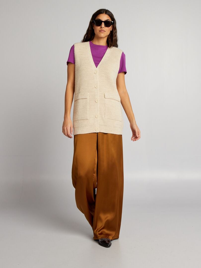 Mouwloos vest - WIT