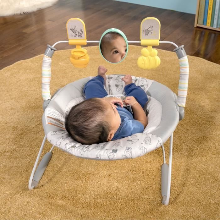 DISNEY BABY - WINNIE - Convertible Baby Bouncer with Removable Toy Arch - Suitable from 0 to 6 months. Baby gift