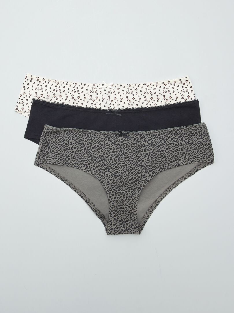 Conjunto de 3 calcinhas ecológicas - BEGE