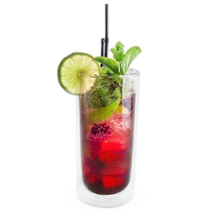 Copo Vin Bouquet de parede dupla - copo transparente para coquetéis, mantém as bebidas frescas