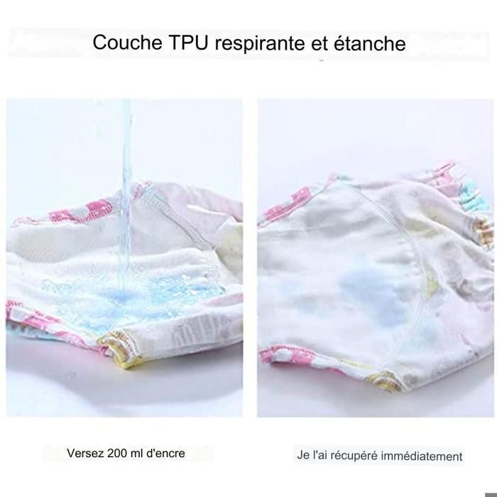Paquete de 6 calzoncillos de entrenamiento acolchados de algodón para bebés, niñas y niños.