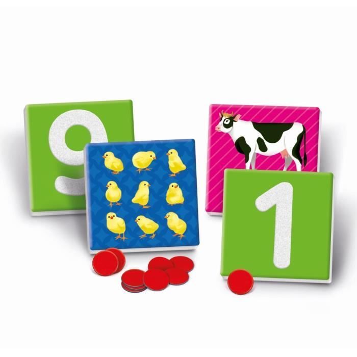Montessori - Clementoni - Números táctiles - Juego educativo para aprender los números - 10 tarjetas con números rugosos - Para mayores de 3 años