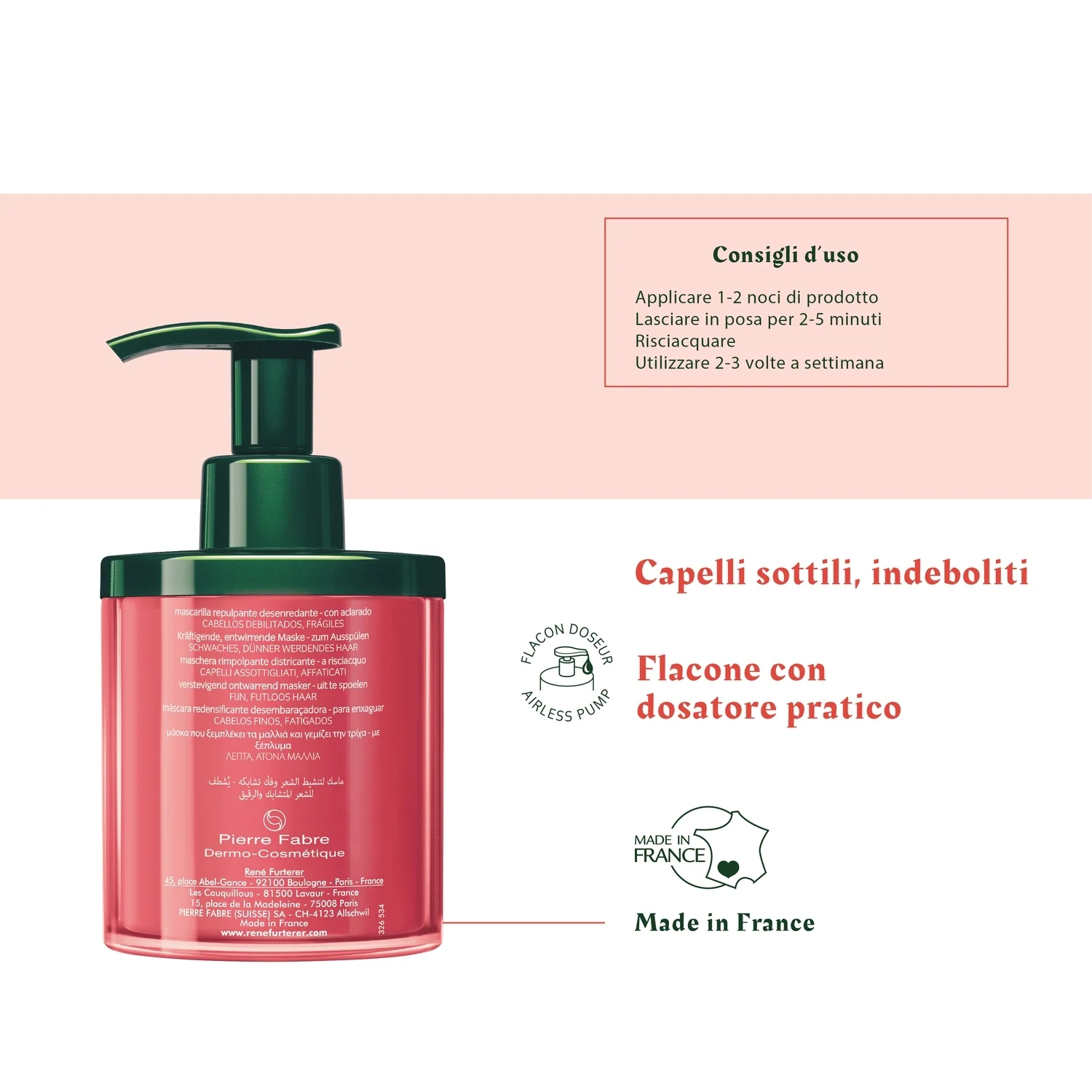 Tonucia Masque Repulpant Démêlant - Maschera Ridensificante Capelli